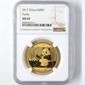 2017 panda 30g gold coin NGC69