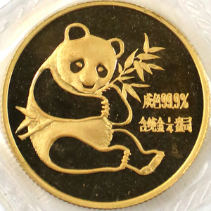 1982 panda 1/4oz gold coin