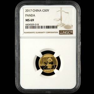 2017 panda 3g gold coin NGC69