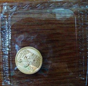 2014 panda 1/20oz gold coin